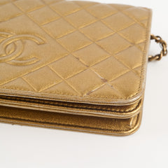 Chanel Gold Metallic Wallet on Chain