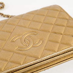 Chanel Gold Metallic Wallet on Chain