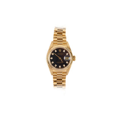Rolex Datejust 26MM Diamond Dial Watch Black