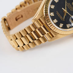 Rolex Datejust 26MM Diamond Dial Watch Black