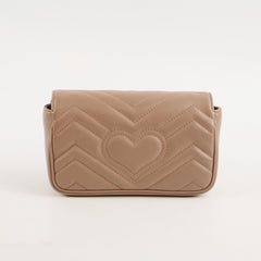 Gucci GG Marmont Super Mini Matelasse, Dusty Pink