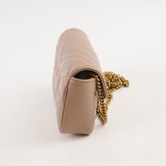 Gucci GG Marmont Super Mini Matelasse, Dusty Pink