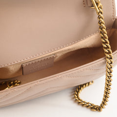 Gucci GG Marmont Super Mini Matelasse, Dusty Pink
