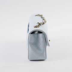 Chanel Mini Rectangular Lambskin Light Blue Microchip 2025