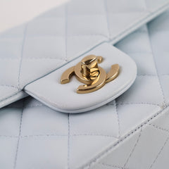 Chanel Mini Rectangular Lambskin Light Blue Microchip 2025