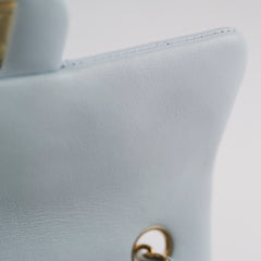 Chanel Mini Rectangular Lambskin Light Blue Microchip 2025