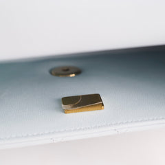 Chanel Mini Rectangular Lambskin Light Blue Microchip 2025