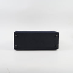Hermes Kelly 28 Blue Indigo Epsom Sellier PHW Y Stamp