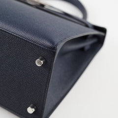 Hermes Kelly 28 Blue Indigo Epsom Sellier PHW Y Stamp