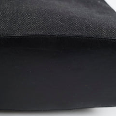 Gucci Denim Web Sherry Line Shoulder Bag Black