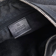 Gucci Denim Web Sherry Line Shoulder Bag Black