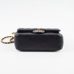 Chanel Rectangle Mini Gold Ball Black Lambskin GHW