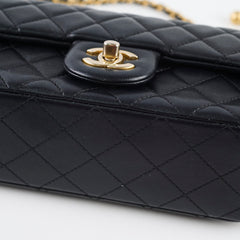 Chanel Rectangle Mini Gold Ball Black Lambskin GHW