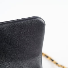 Chanel Rectangle Mini Gold Ball Black Lambskin GHW