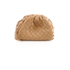 Bottega Veneta Mini Pouch Beige Leather