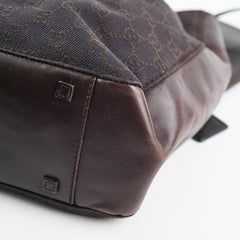 Gucci Chocolate Brown Canvas Tote