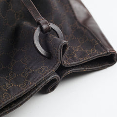 Gucci Chocolate Brown Canvas Tote