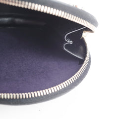 Prada Mini Leather Round Pouch Black