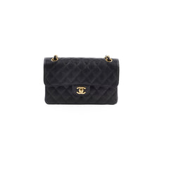 Chanel Caviar Small Classic Flap GHW Black 18 Series