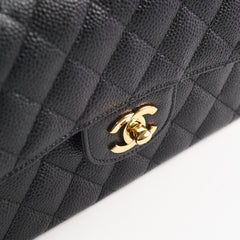 Chanel Caviar Small Classic Flap GHW Black 18 Series
