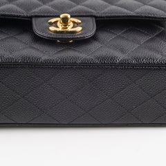 Chanel Caviar Small Classic Flap GHW Black 18 Series