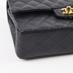 Chanel Caviar Small Classic Flap GHW Black 18 Series