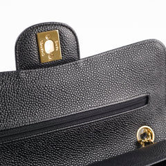 Chanel Caviar Small Classic Flap GHW Black 18 Series
