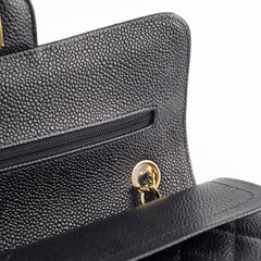 Chanel Caviar Small Classic Flap GHW Black 18 Series