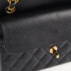 Chanel Caviar Small Classic Flap GHW Black 18 Series