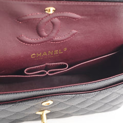 Chanel Caviar Small Classic Flap GHW Black 18 Series