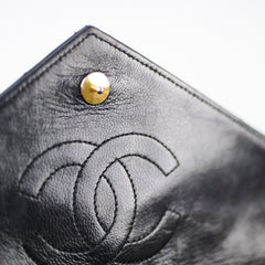 Chanel Vintage 24k Quilted Lambskin Flap Bag Black