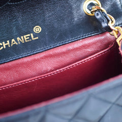 Chanel Vintage 24k Quilted Lambskin Flap Bag Black