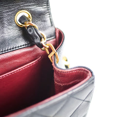 Chanel Vintage 24k Quilted Lambskin Flap Bag Black