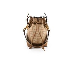 Fendi Mini Tresor Bucket Bag Beige