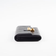 Chanel CC Turnlock Calfskin Medium Wallet Black