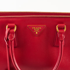 Prada Large Galleria Saffiano Tote Red