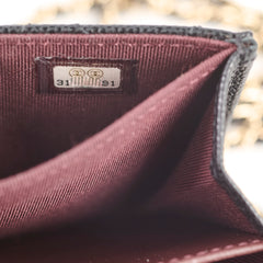 Chanel Cardholder With Chain Caviar Black