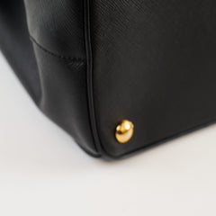 Prada Large Saffiano Lux Galleria Double Zip Tote Purple/Black