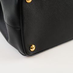 Prada Large Saffiano Lux Galleria Double Zip Tote Purple/Black