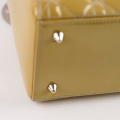 Dior Lady Dior Medium Patent Yellow/Gold
