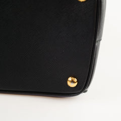 Prada Large Saffiano Lux Galleria Double Zip Tote Purple/Black