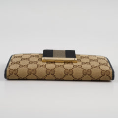 Gucci Canvas Long Wallet GG Supreme Brown