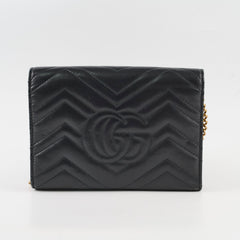 Gucci Marmont Wallet On Chain Black