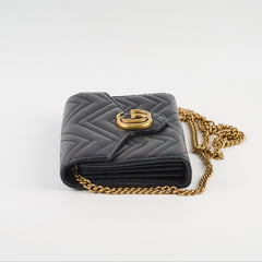 Gucci Marmont Wallet On Chain Black