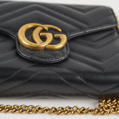Gucci Marmont Wallet On Chain Black