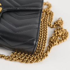 Gucci Marmont Wallet On Chain Black