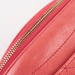 Chanel Quilted Glazed Leather Waist Bag Coral