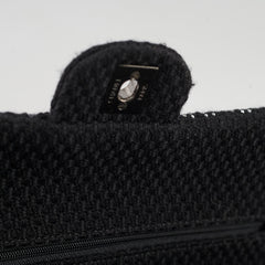 Chanel Medium/large Classic Flap CC Crystal Tweed Black