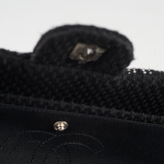 Chanel Medium/large Classic Flap CC Crystal Tweed Black