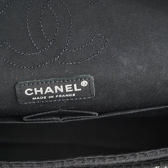 Chanel Medium/large Classic Flap CC Crystal Tweed Black